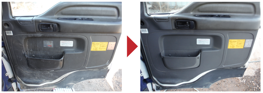 ドア廻りのクリーニング-派遣・出張専門の車内クリーニング